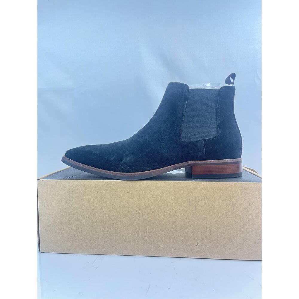 Vintage Foundry Co Boots Mens Size 10 Black Evans Suede Chelsea Ankle New Box - Picture 9 of 12